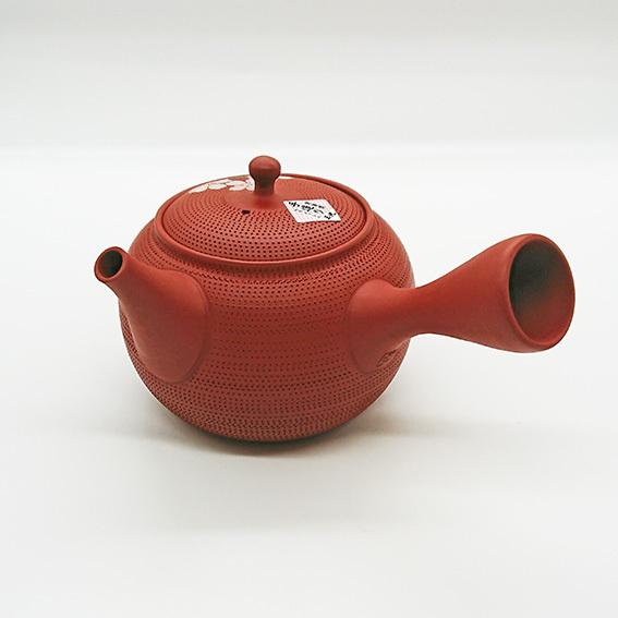 常滑焼 玉光窯 セラメッシュ 急須 朱泥 しだれ桜 320cc 陶器 和食器