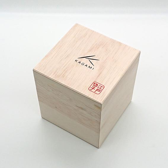 KAGAMI カガミクリスタル 江戸切子 ロックグラス 笹っ葉に麻の葉紋 紫