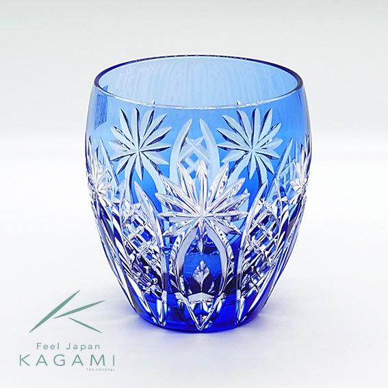 KAGAMI カガミクリスタル 江戸切子 ロックグラス 矢来重に星紋 KAGAMI カガミクリスタル 江戸切子 ロックグラス 矢来重に星紋
