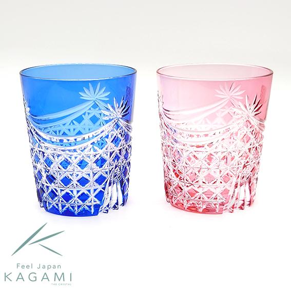 □新品！日本の伝統工芸品・カガミクリスタル ペアロックグラス