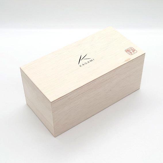 KAGAMI カガミクリスタル 江戸切子 ペア冷酒杯 星芒 赤青 木箱入