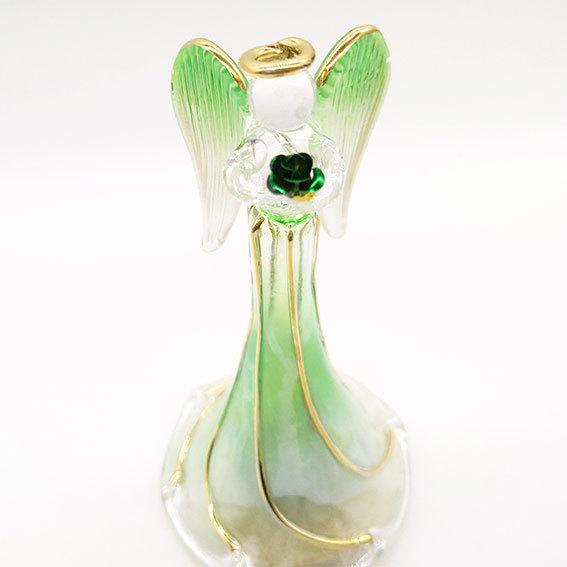 ニデックインスツルメンツ ガラス天使 オルゴール スパイラル柄 大