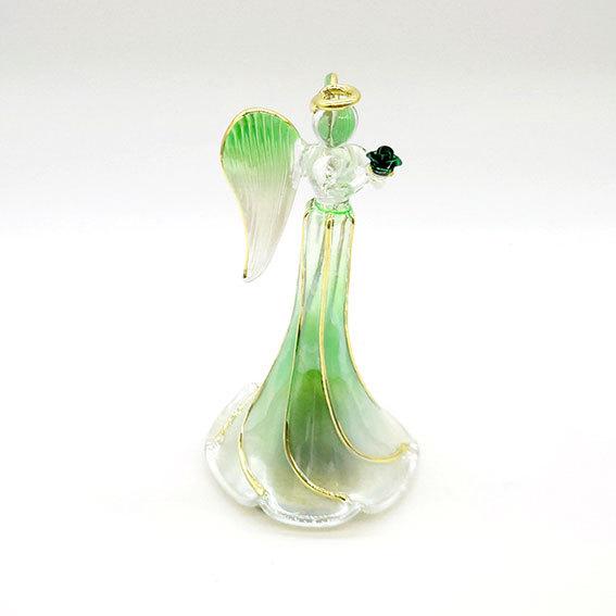 ニデックインスツルメンツ ガラス天使 オルゴール スパイラル柄 大