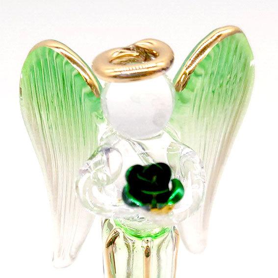 ニデックインスツルメンツ ガラス天使 オルゴール スパイラル柄 大