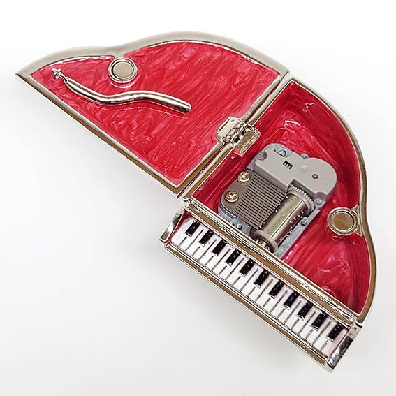 ニデックインスツルメンツ グランドピアノ オルゴール レッド 赤