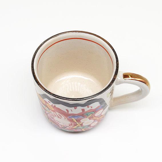 夕立窯 富士日記 赤 マグカップ 陶器 和食器 焼き物 日本製 うさぎ