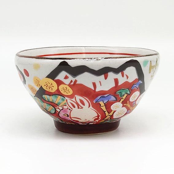 手作り茶碗 オレンジと黒のグラデーション 木箱付き 手作り茶碗 オレンジと黒のグラデーション 木箱付き