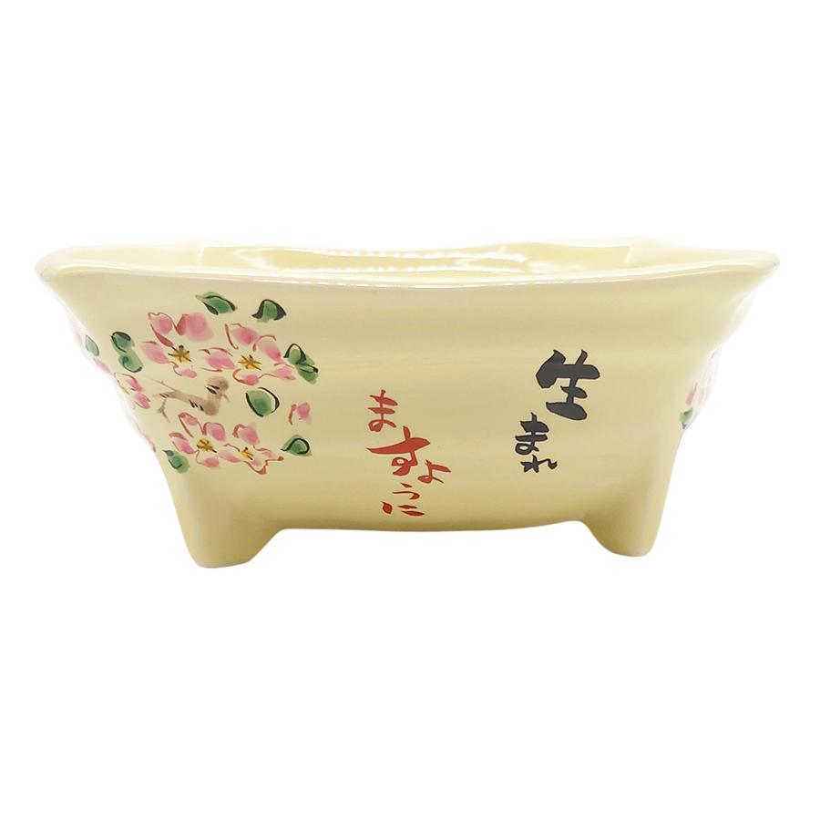 夕立窯 彩りぱすてる 中鉢 クリームレモン 黄色 うさぎ ボウル 煮物鉢