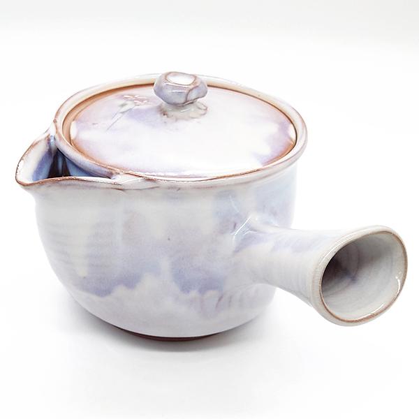 萩焼 湯呑 急須 茶器揃 梅鉢草 木箱入 湯呑み お茶碗 茶碗 紫 陶器 和