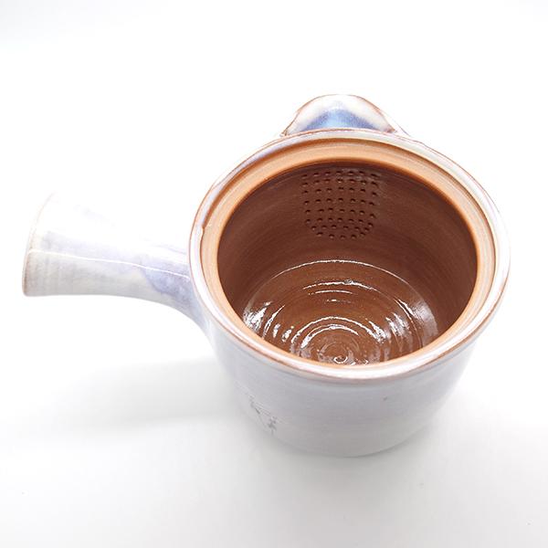 萩焼 湯呑 急須 茶器揃 梅鉢草 木箱入     湯呑み お茶碗 茶碗 紫 陶器 和食器 焼き物 日本製 新築祝い おしゃれ かわいい_3