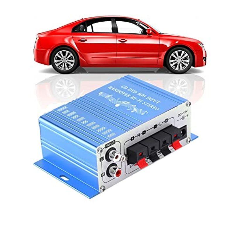 パワーアンプ Hi Fi ステレオアンプ ミニ小型デジタル車載オーディオアンプ 音楽cd Dvd Mp3 Fmプレーヤー アルミニウム合金カ 入荷予定