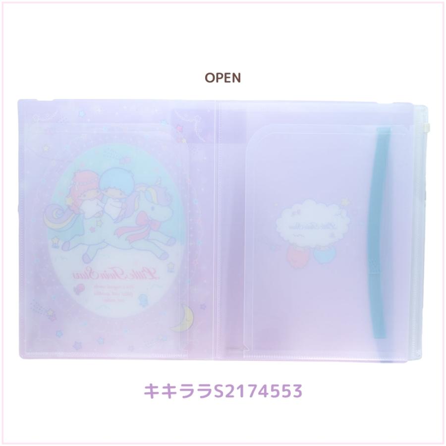 サンスター文具 キティ＆リトルツインスターズ ゴムバンド付クリア