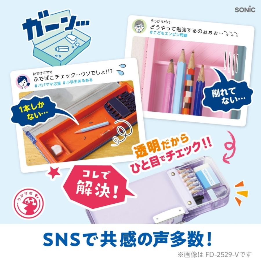 【空箱】ストームエメラルダ アビスアイ 空箱セット ぺりぺり付 ソニック えんぴつチェックα両面筆入 ロック付 うかサポ リアナ