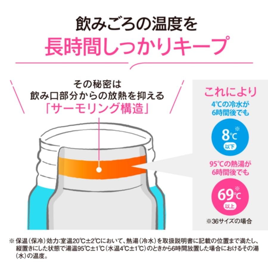 象印 シームレスワンタッチマグ 0.48L SU-BA48 水筒 480ml マグボトル 保温 保冷 食洗機対応 マグ 軽量 シームレスせん スポーツドリンク対応 コンパクト | 象印 | 05