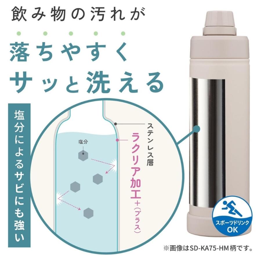 象印 ステンレス クールボトル SD-KA120 水筒 1200ml 保冷 食洗機対応 ステンレス スポーツドリンク対応 シームレスせん 熱中症対策 アウトドア 底カバー付き ス | 象印 | 11
