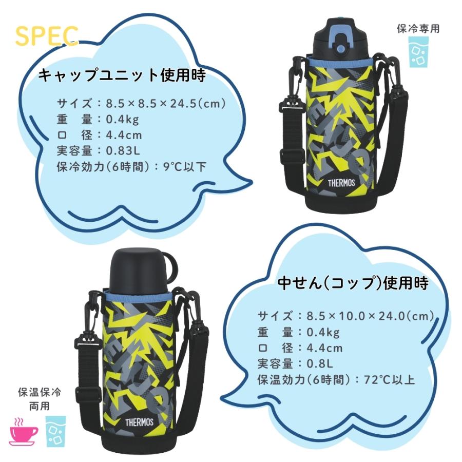 THERMOS（サーモス） 真空断熱2ウェイボトル 水筒 0.8L FJJ-802WF