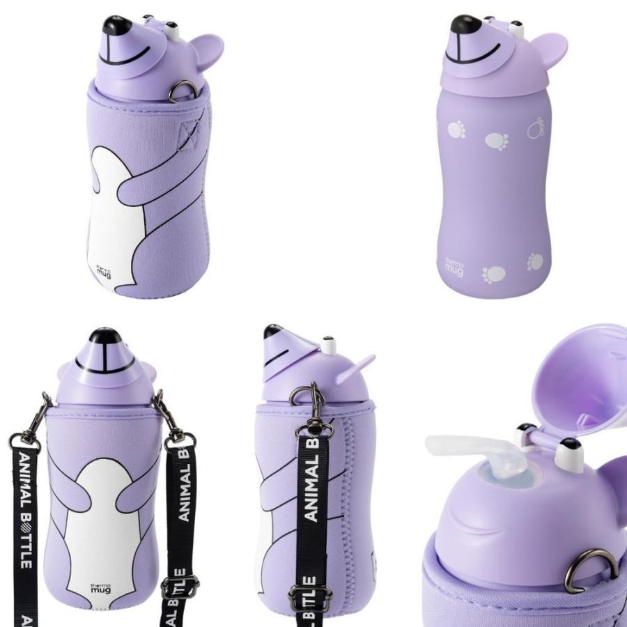thermo mug（サーモマグ） アニマルボトル 水筒 ストロー付き 380ml