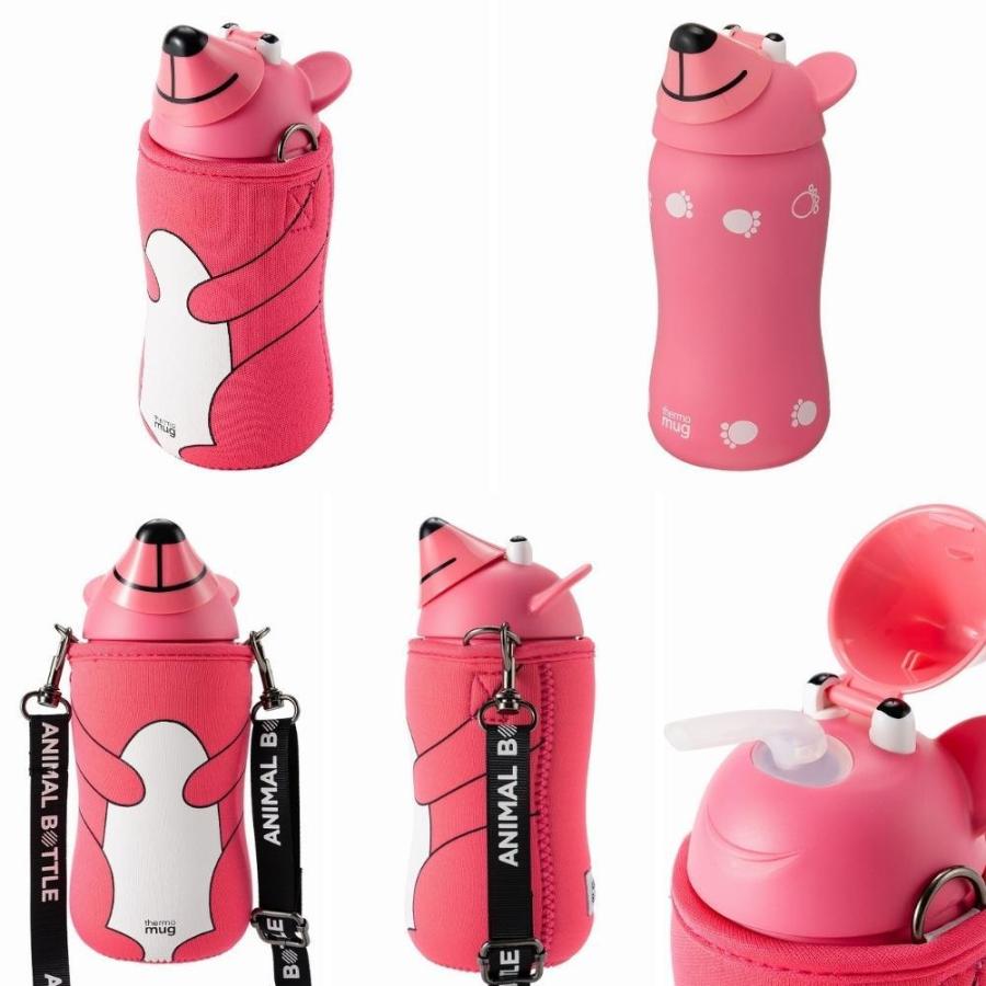 thermo mug（サーモマグ） アニマルボトル 水筒 ストロー付き 380ml