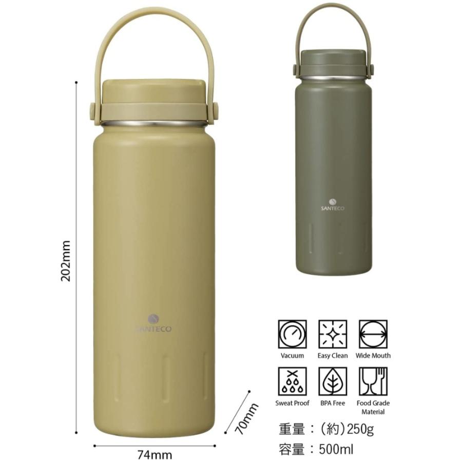 CB JAPAN（シービージャパン） SANTECO 水筒 500ml 直飲み 真空断熱