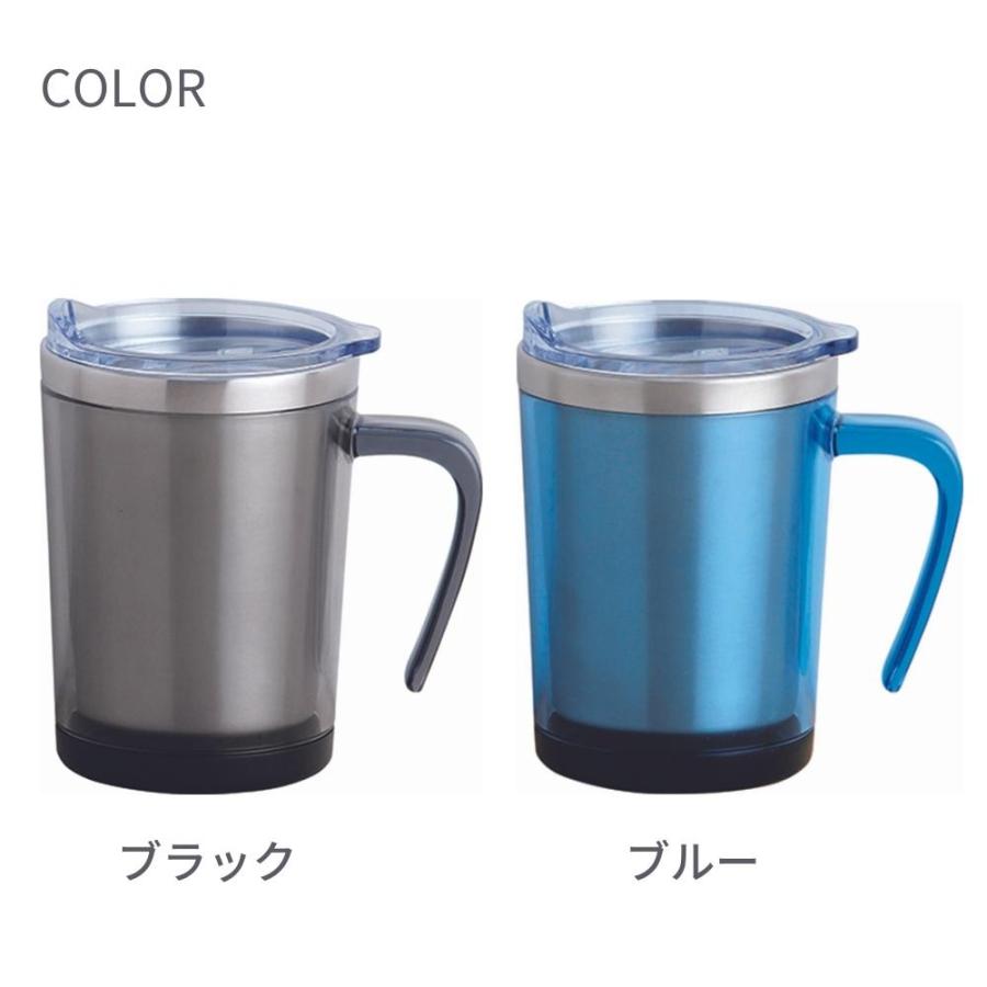 Kakusee（カクセー） タンブラー マグ 蓋付き 二重マグカップ 400ml