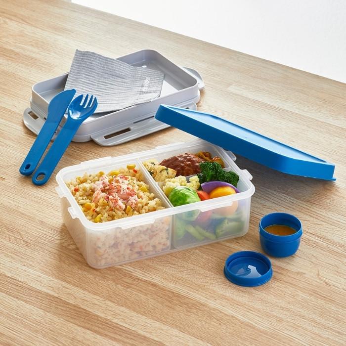 ベストコ 弁当箱 おしゃれ スフォーク ナイフ付 ソース容器付 TO-GO