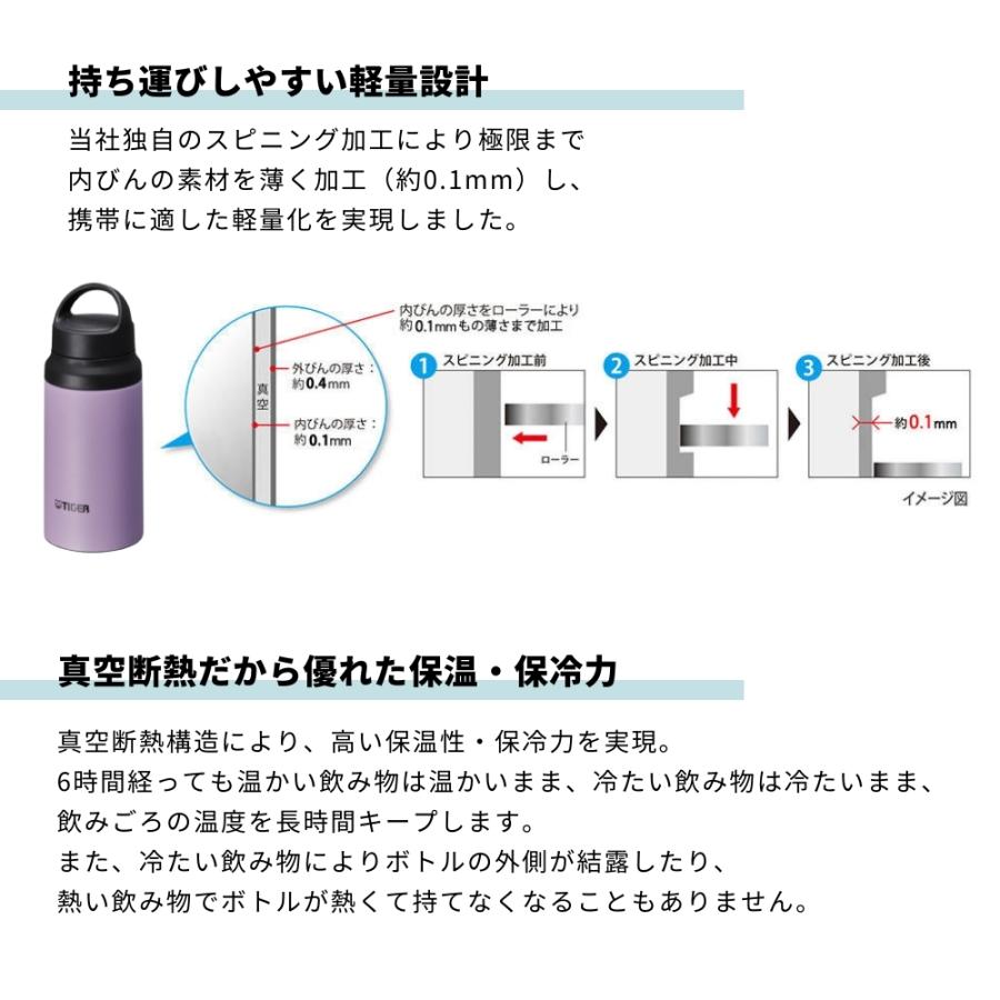 タイガー（TIGER） 水筒 マグ 400ml 保温 保冷 ステンレス ボトル MCZ