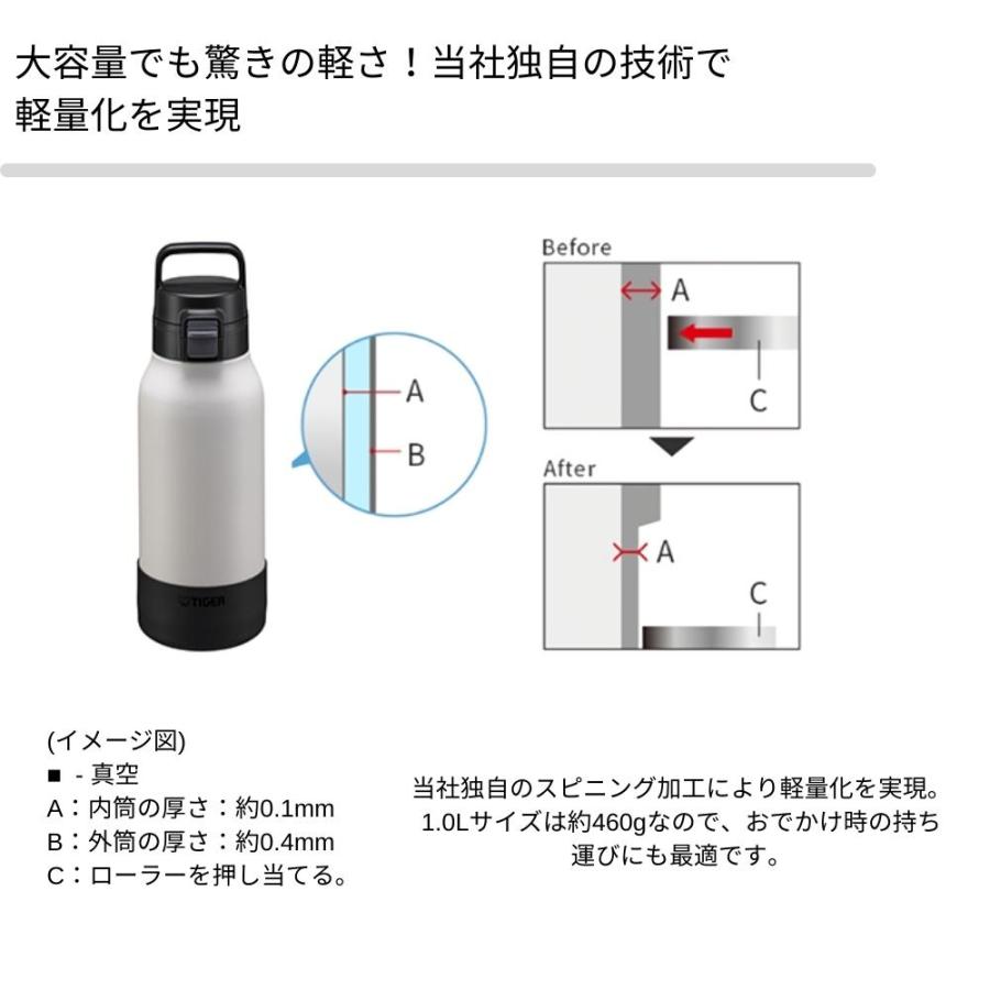 タイガー 水筒 直飲み 1.5L MTA-B150 ステンレスボトル 子供 大人 おしゃれ 保冷専用 スポーツドリンク対応 ハンドルつき｜irodorikukan｜14