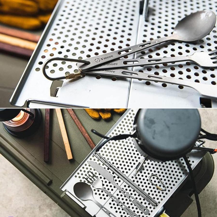 S'more スモア チタニウム カトラリーセット Titanium Cutlery Set SMOrsUT001CSa アウトドア 466912 調理器具 セット カトラリー キャンプ キャンプ用品 防災｜irodorikukan｜09