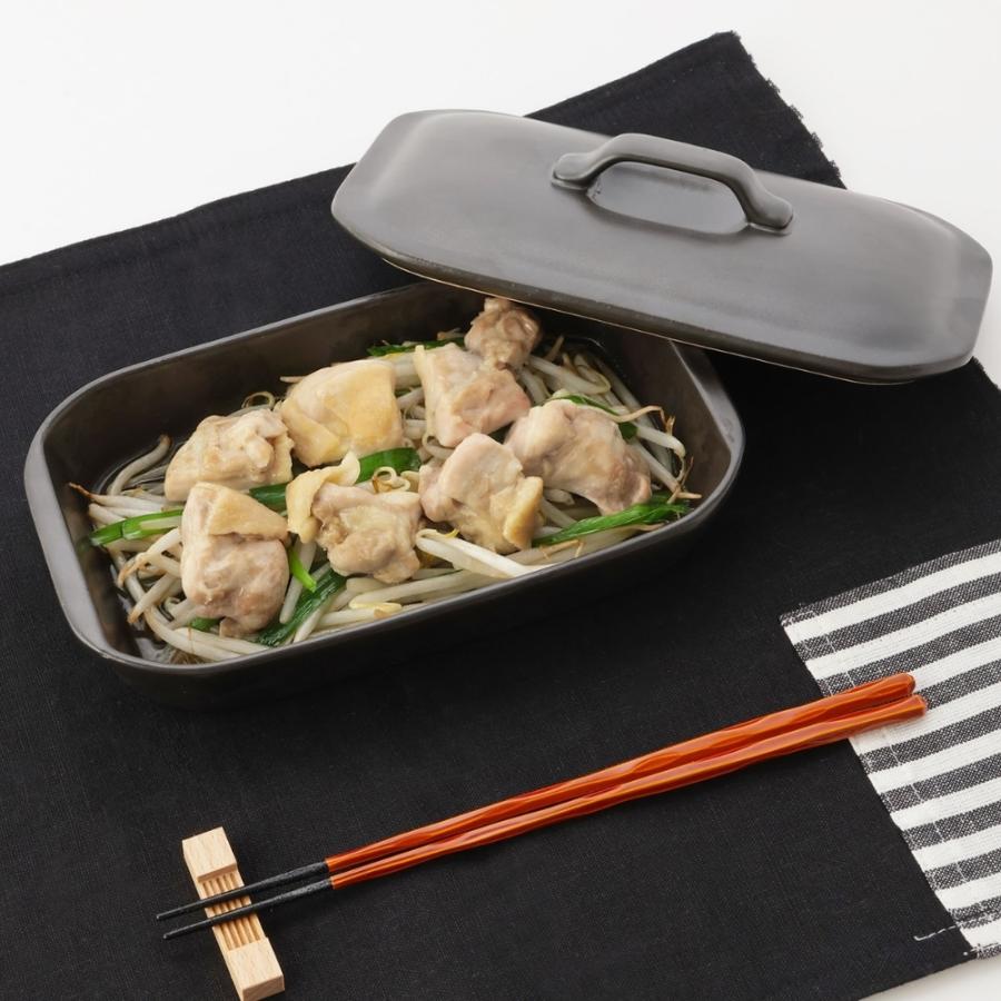 イシガキ産業 DLレンジ陶器プレート 長角 フタ付 19x11cm 電子レンジ