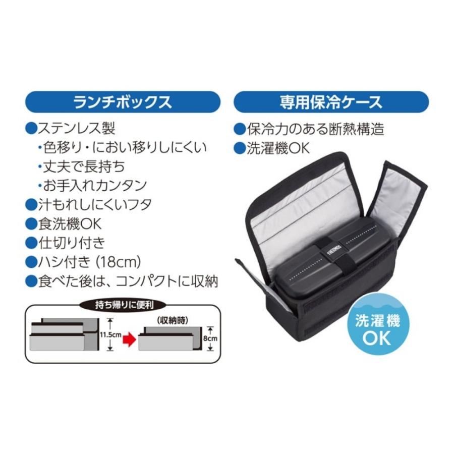 THERMOS（サーモス） フレッシュランチボックスDSD-1105W D-BK 弁当箱