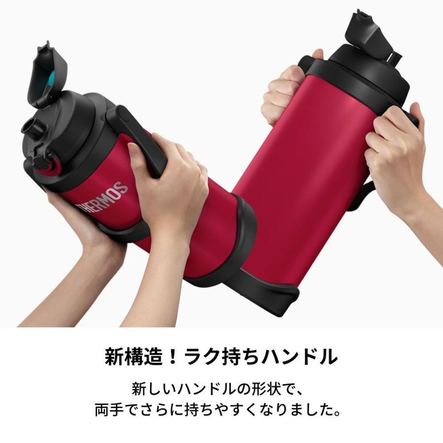 サーモス 水筒 保冷 大容量 3リットル 3L 真空断熱スポーツジャグ FJQ-3000 ワンタッチオープン 直飲み ステンレスボトル スポーツドリンクOK ハンドル付き｜irodorikukanin｜05