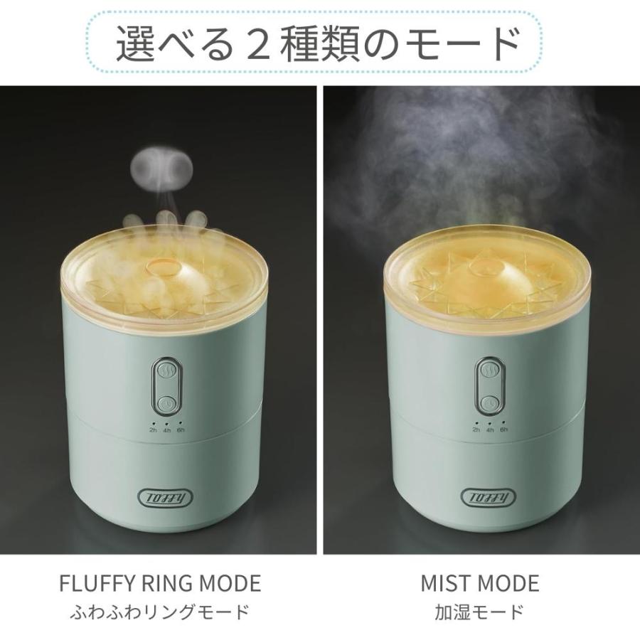 ラドンナ トフィー ふわふわリング加湿器 HF11 加湿器 卓上 コード式 おしゃれ プレゼント スチーム式 小型 寝室 デスク｜irodorikukanin｜07