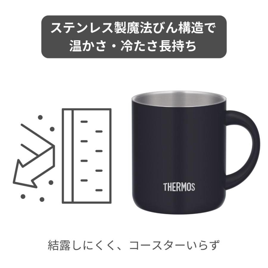 サーモス マグカップ JDG-282C 280ml ステンレス カップ 蓋つき 保温 保冷 マグカップ ペア 結婚祝い プレゼントプ おしゃれ 結露しない｜irodorikukanin｜09