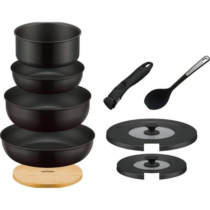 THERMOS（サーモス） 取っ手のとれるフライパン9点セット KSB-9A