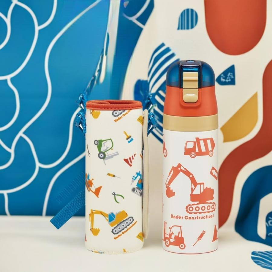 当店限定柄新登場 スケーター 水筒 キッズ カバー 付き 直飲み KSDC4 470ml  子供 ステンレス 保冷 ランチグッズ 入学 入園 | スケーター | 25