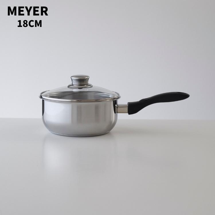 MEYER（マイヤー） 18CM ガラス蓋付き 片手鍋 IH対応 ME2-S18