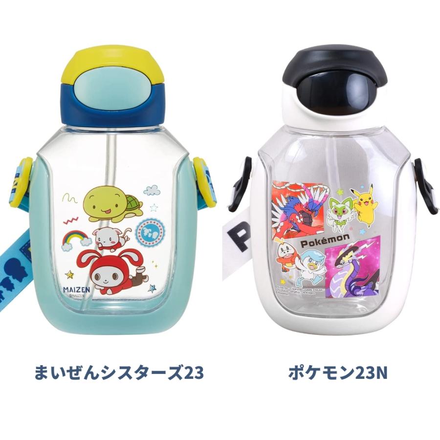 スケーター 水筒 キッズ ストロー タイプ 530ml PDSH6DX 透明 クリア