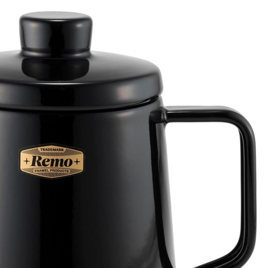 富士ホーロー Remo 琺瑯 コーヒーケトル 1.6L RM-1.6CP.BK キャンプ 食器 キャンプ飯 アウトドア ケトル コーヒー 黒 直火 車中泊｜irodorikukanin｜05