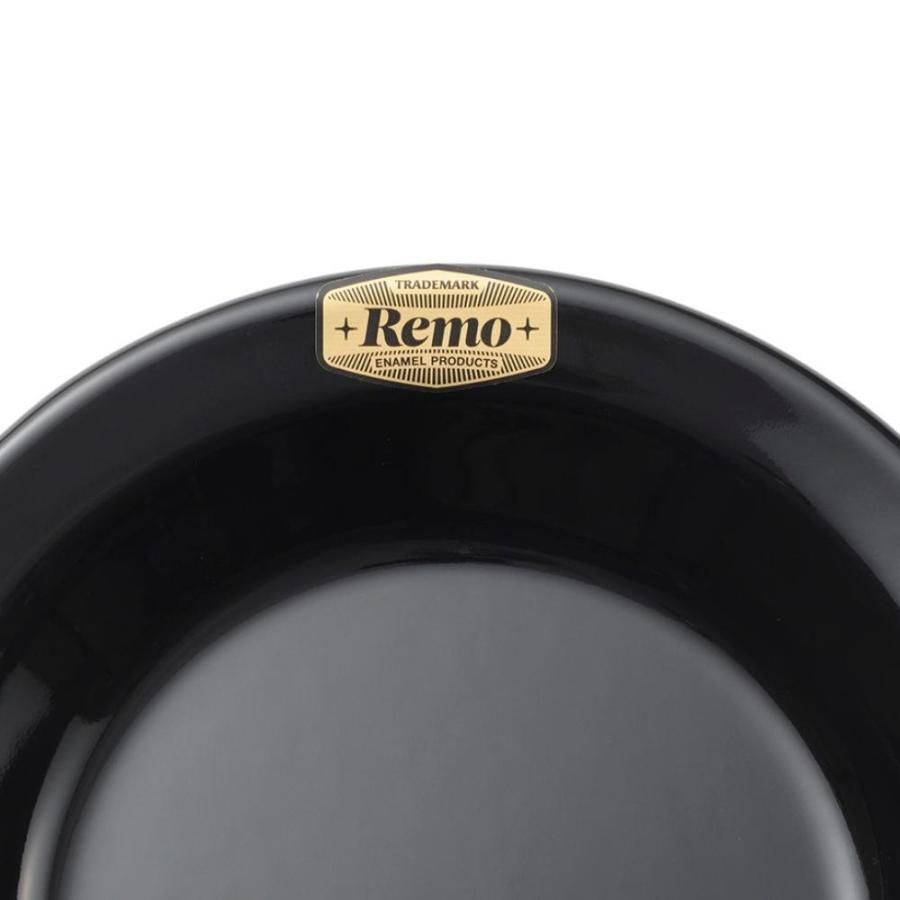 富士ホーロー Remo 琺瑯 プレート 18cm RM-18PL.BK キャンプ 皿 食器