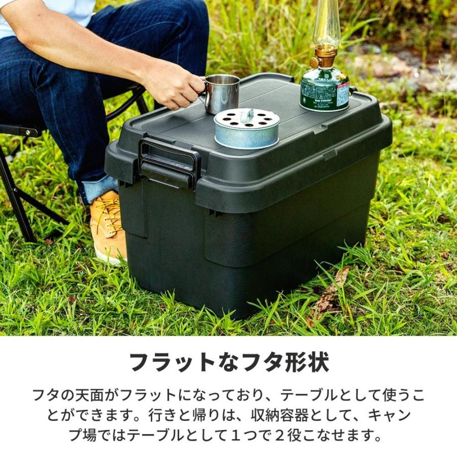 リス トランクカーゴ TC50S 50L おしゃれ アウトドア キャンプ用品 フタ付き 衣類 収納ケース ボックス 屋外ストッカー 押入れ収納 防災グッズ｜irodorikukanin｜12