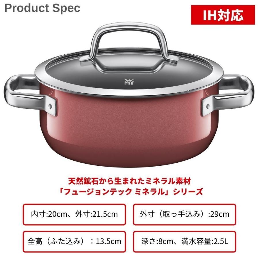 WMF ラッピング対応 両手鍋 20cm IH 対応 鍋 ローキャセロール