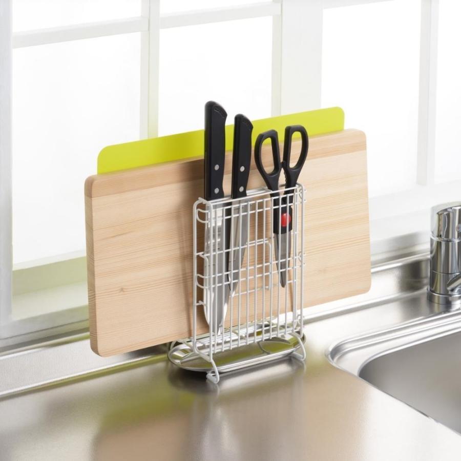 ヨシカワ 燕三条 抗菌 ステンレス製 包丁 まな板 キッチンバサミラック