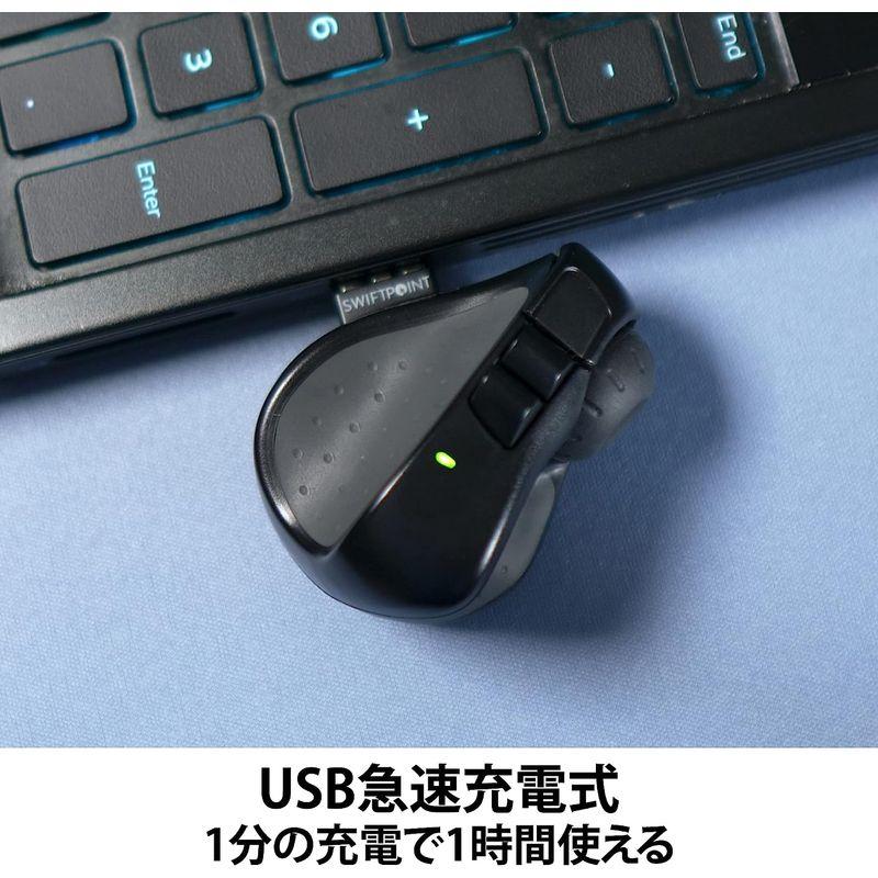 Swiftpoint ProPoint エルゴノミクス 小型マウス 黒 Bluetooth SM600 ProPoint エルゴノミクス 小型マウス 黒 Bluetooth SM600