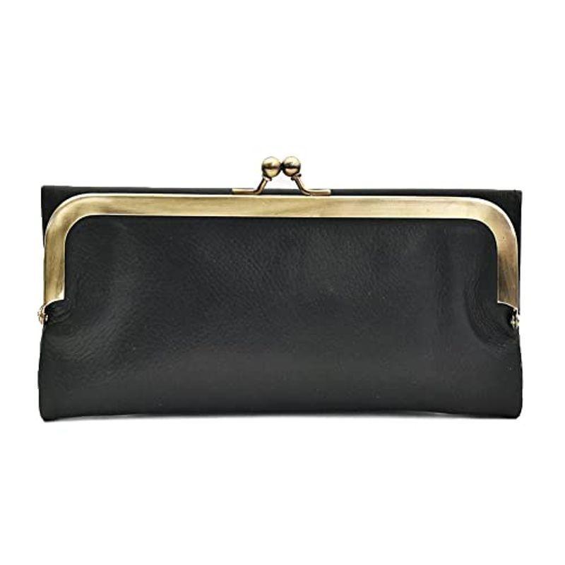 ハレルヤ 長財布 レディース レディース がま口 ヌメ革 レザー 長財布 小銭入れ 小銭