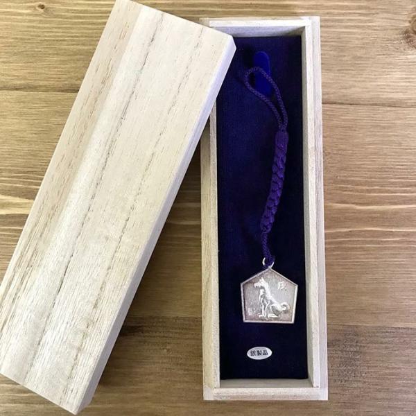 廣瀬一雄 純銀 干支 根付 ストラップ 全長11.5cm 日本製 銀 シルバー