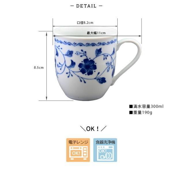 マグカップ おしゃれ 陶器 マグ ペア ロイヤルフラワー 華やか 軽い 花