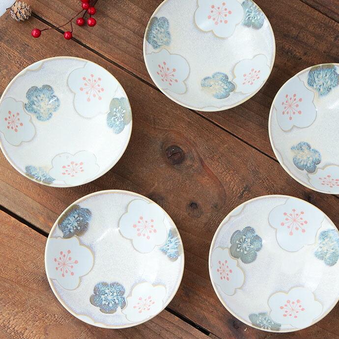 美濃焼 花紋 取鉢 5個セット 径14.5cm 日本製 磁器 中鉢 盛鉢 多用鉢