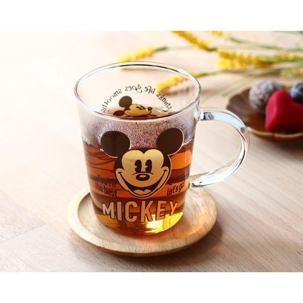 マグカップ ガラス おしゃれ 耐冷熱 Disney 耐熱ガラス マグ 耐熱