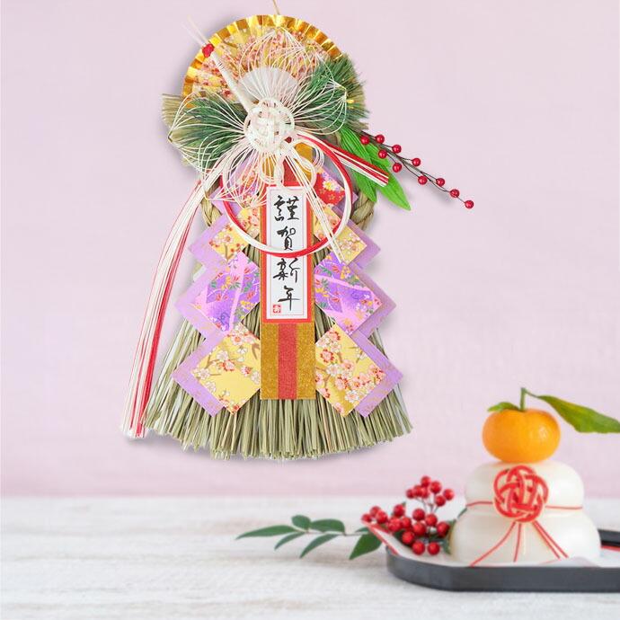 招福鶴 玄関飾り 正月飾り 迎春飾り しめ縄飾り しめ飾り ドア飾り