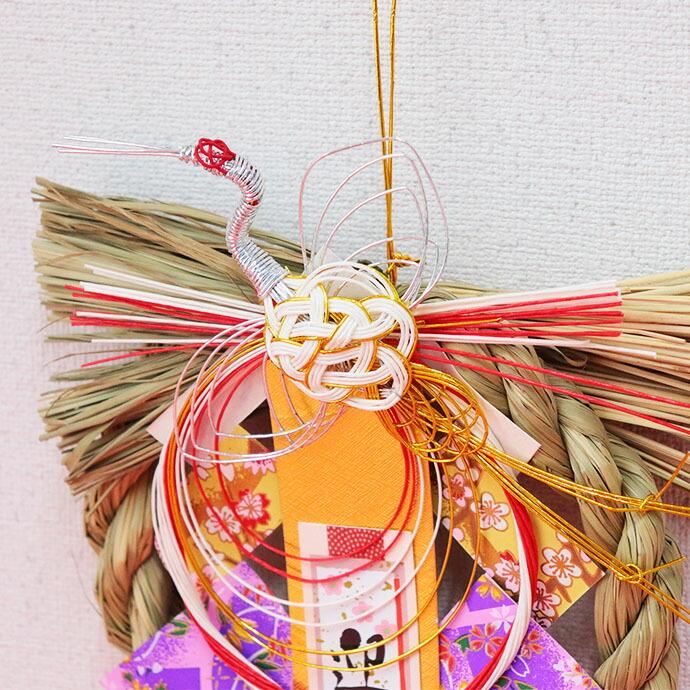 招福 鶴 玄関飾り リース 迎春 正月飾り 迎春飾り しめ縄飾り しめ飾り